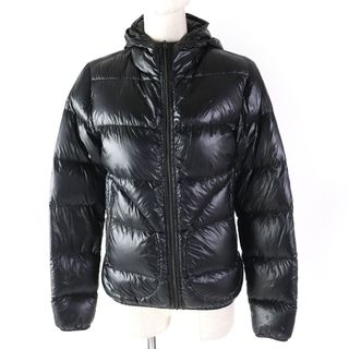 ヘルノ(HERNO)の極美品 Herno ヘルノ PI0723D Classic Padded Jacket フード付き 軽量 ライト ダウンジャケット ブラック 40 正規品 レディース(ダウンジャケット)