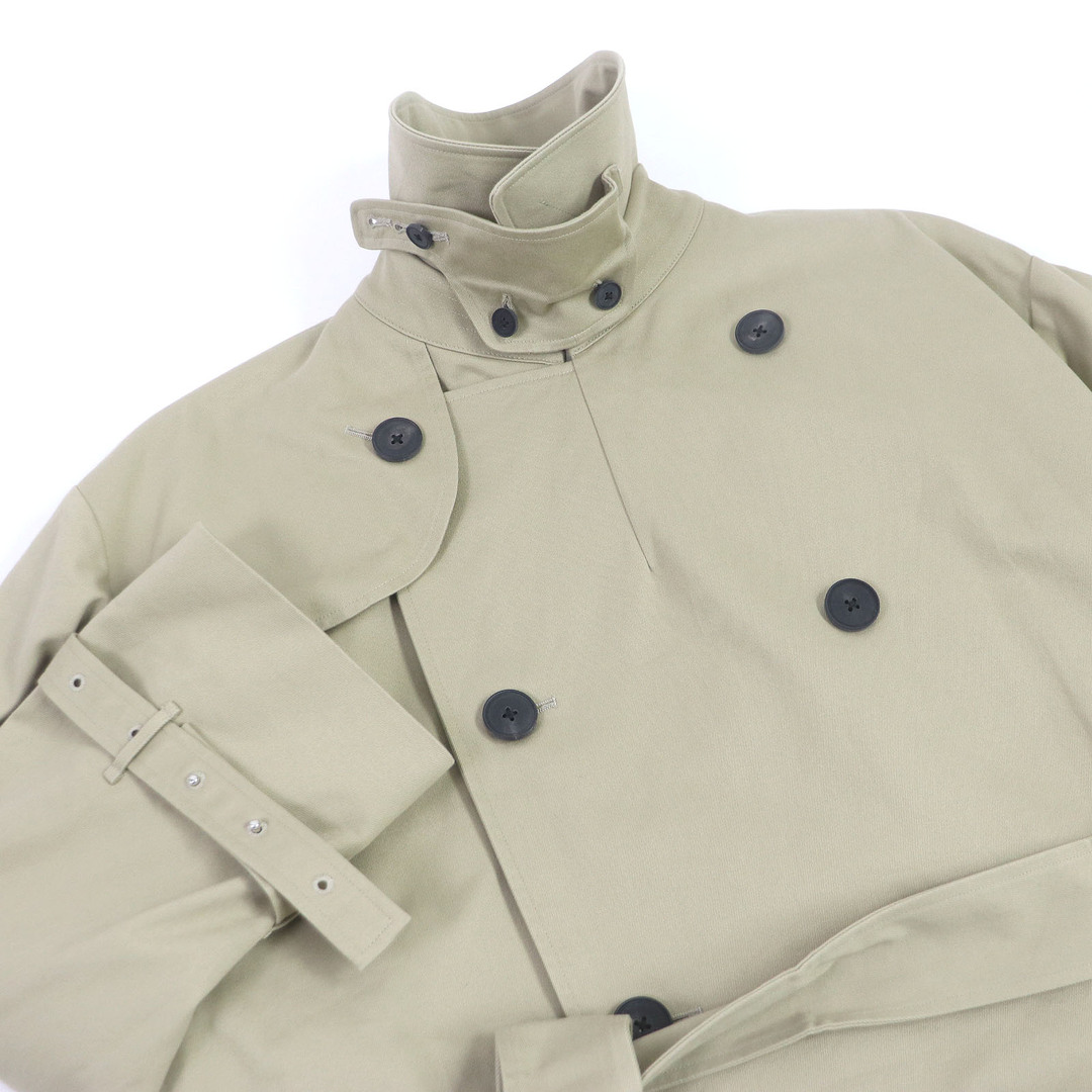 未使用品 ATON エイトン WEST POINT OVERSIZED TRENCH COAT トレンチコート スプリングコート ベージュ 00 日本製 正規品 メンズ 定価148,500円 メンズのジャケット/アウター(トレンチコート)の商品写真