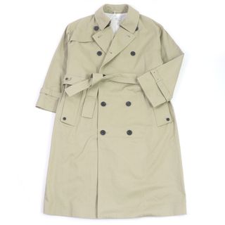 未使用品 ATON エイトン WEST POINT OVERSIZED TRENCH COAT トレンチコート スプリングコート ベージュ 00 日本製 正規品 メンズ 定価148,500円(トレンチコート)