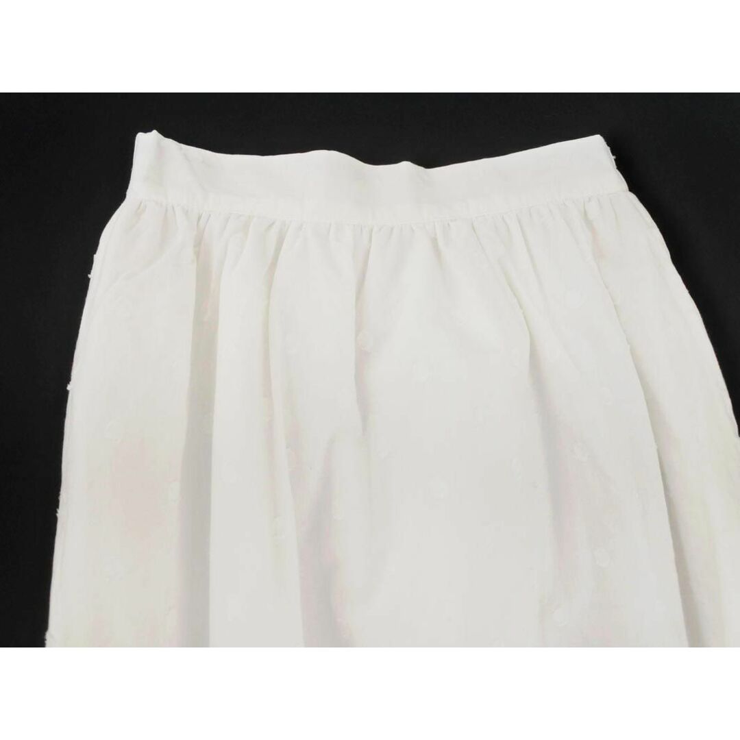 merlot(メルロー)のmerlot メルロー ドット ロング スカート sizeF/白 ■◇ レディース レディースのスカート(ロングスカート)の商品写真