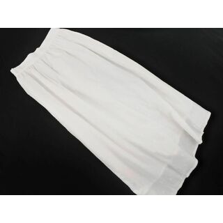 メルロー(merlot)のmerlot メルロー ドット ロング スカート sizeF/白 ■◇ レディース(ロングスカート)