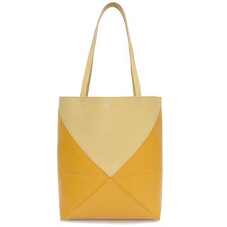 ロエベ(LOEWE)のロエベ パズルフォルド トートバッグ シャイニーカーフスキン サンフラワー ダークバター イエロー 黄 A779G50X18 LOEWE（新品・未使用品）(トートバッグ)