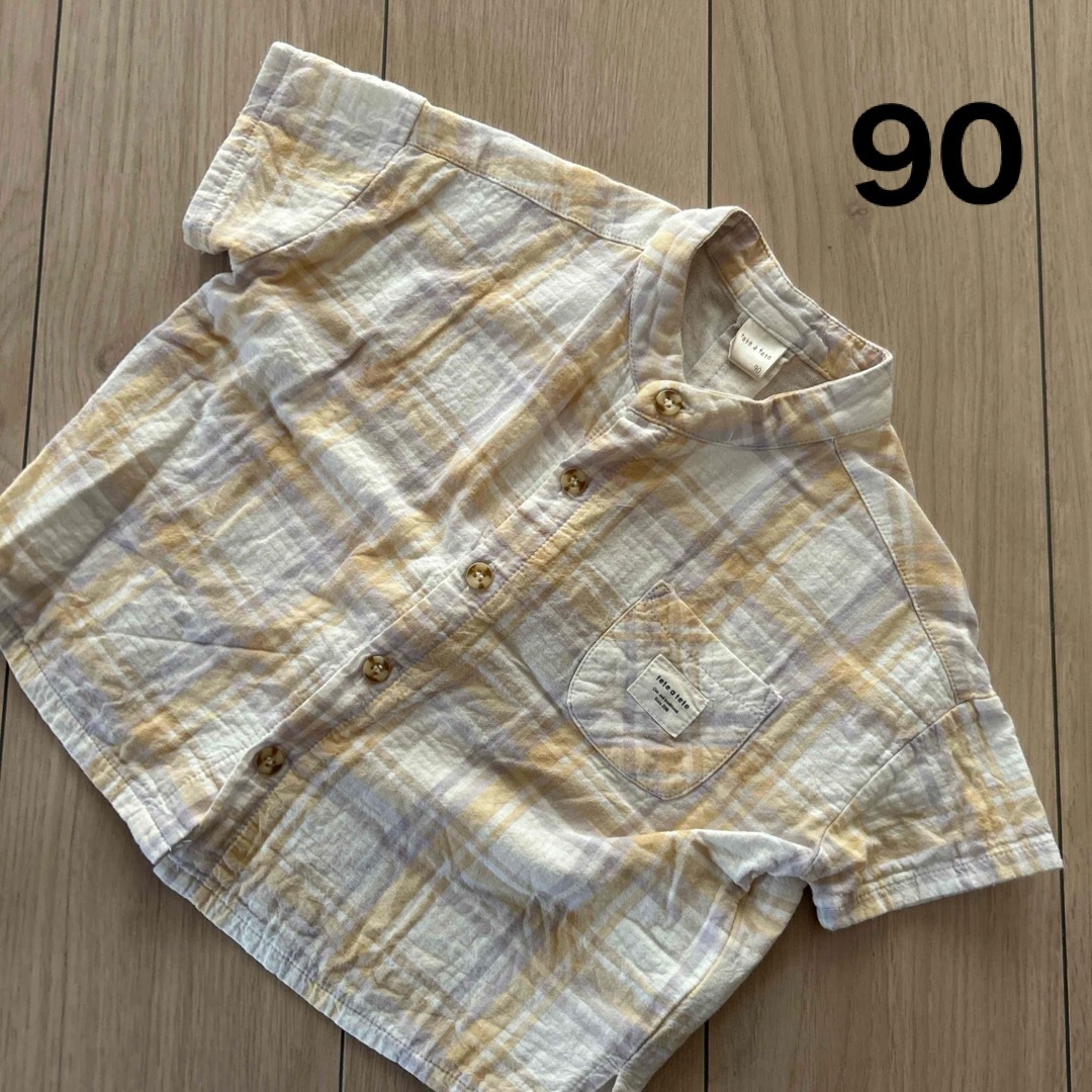 tete a tete(テータテート)のtete a tete チェックシャツ ペアルック 80・90cm キッズ/ベビー/マタニティのキッズ服女の子用(90cm~)(Tシャツ/カットソー)の商品写真