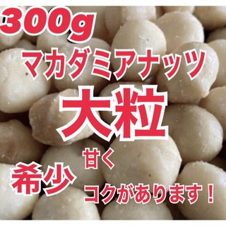 【大粒】マカダミアナッツ　300g 素焼き　無塩　健康　美容　送料無料　ナッツ(菓子/デザート)