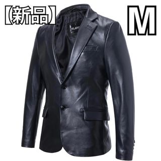 【新品】本革ジャケット M size ブラック  プレミアムシープスキン 羊皮 (レザージャケット)