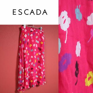 エスカーダ(ESCADA)の【最高級】ESCADA エスカーダ 花柄 シルク100％ ロングスカート(ロングスカート)