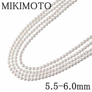 ミキモト(MIKIMOTO)のミキモト パール ネックレス ロング アコヤパール5.5mm～6.0mm 204cm K18WG 箱 美品 MIKIMOTO【15719】(ネックレス)