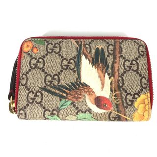 グッチ(Gucci)のグッチ GUCCI バードモチーフ 鳥 424897 GGスプリーム 小銭入れ 財布 ラウンドファスナー コインケース GGスプリームキャンバス レッド(コインケース)