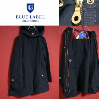 ブルーレーベルクレストブリッジ(BLUE LABEL CRESTBRIDGE)の【美品】BLUE LABEL CRESTBRIDGE 裏地チェック ロングコート(ブルゾン)