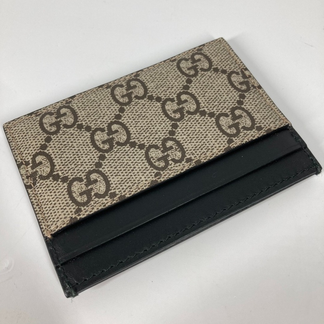 Gucci(グッチ)のグッチ GUCCI タイガー 虎 451277 GGスプリーム 名刺入れ パスケース カードケース GGスプリームキャンバス ベージュ 美品 メンズのファッション小物(名刺入れ/定期入れ)の商品写真