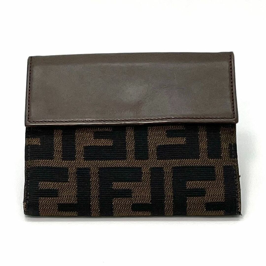 FENDI(フェンディ)の【極美品】FENDI　ズッカ　Wホック　二つ折り財布 レディースのファッション小物(財布)の商品写真