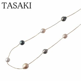 タサキ(TASAKI)のタサキ パール ネックレス ステーション ロング マルチバロックパール 82cm 750YG 新品仕上げ済 TASAKI 田崎真珠【15810】(ネックレス)