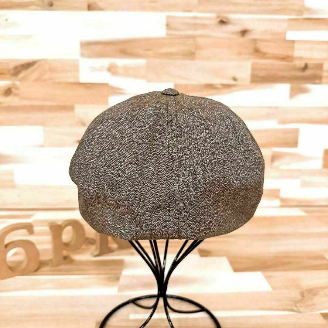 いぶし銀【ダッパーズ】Dapper's シャンブレー キャスケットM 茶ブラウン メンズの帽子(キャスケット)の商品写真