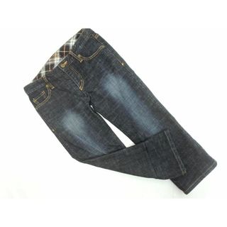 バーバリーブルーレーベル USED加工 クロップド デニムパンツ size23/青 ■◇ レディース