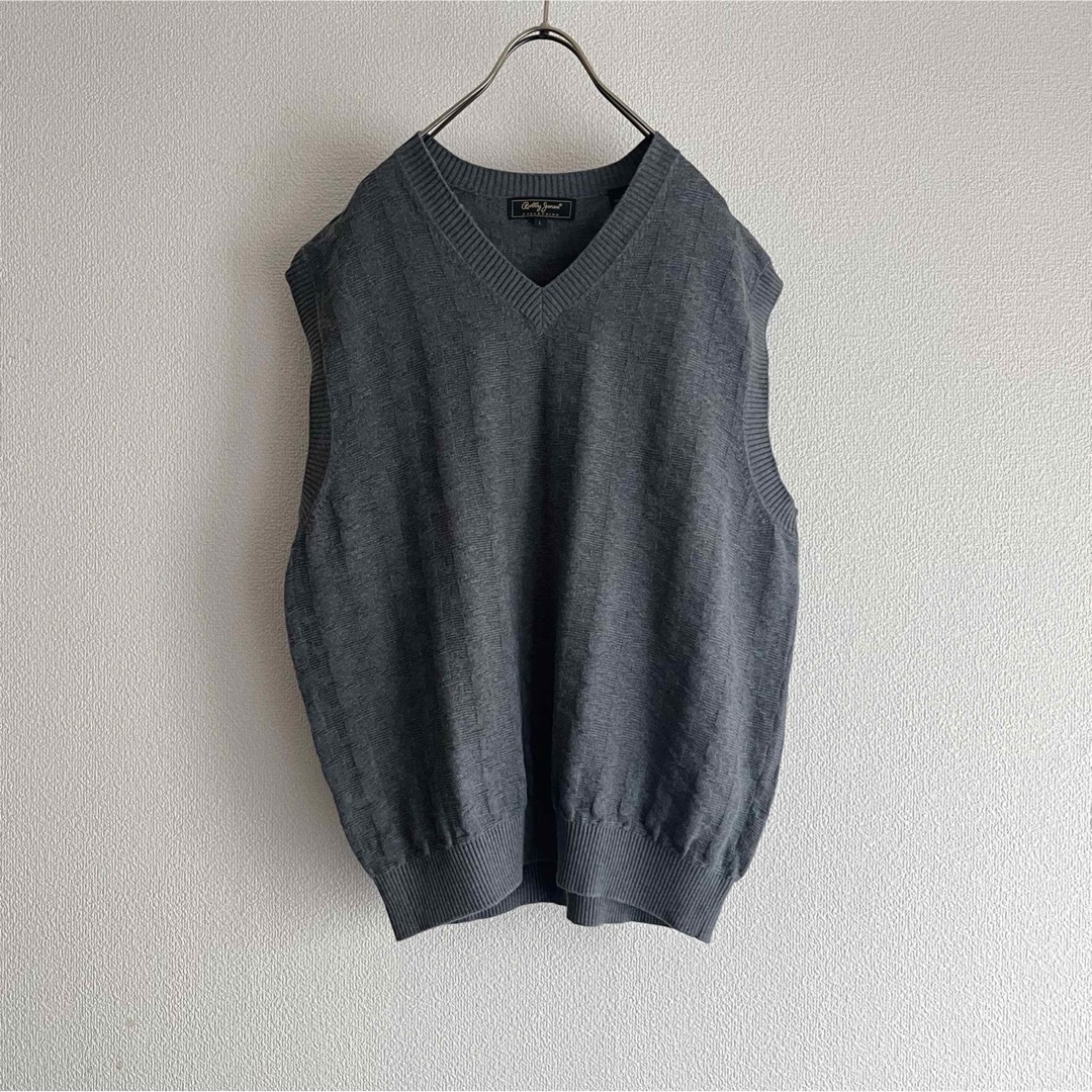 古着 00’s “Bobby Jones” Gray Knit Vest メンズのトップス(ベスト)の商品写真