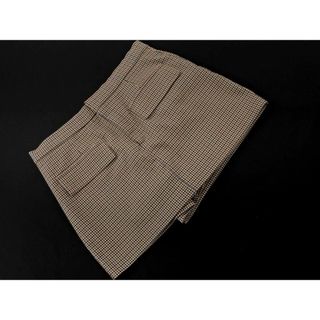 ザラ(ZARA)のZARA ザラ チェック スカート パンツ sizeL/ベージュ ■◇ レディース(その他)