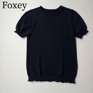 フォクシー(FOXEY)の美品　Foxey フォクシー　ニット　トップス　プティポイス(ニット/セーター)