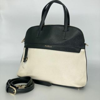 フルラ(Furla)の✨綺麗✨FURLA  フルラ　パイパー ハンドバッグ キャンバス　ブラック(ショルダーバッグ)