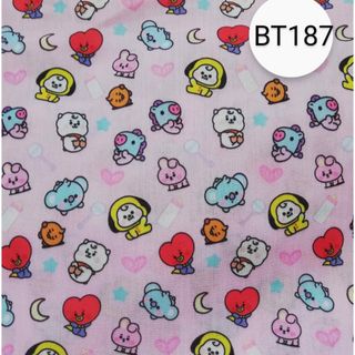 BTS タイニータン BT21 生地  はぎれ ハギレ 布 (生地/糸)