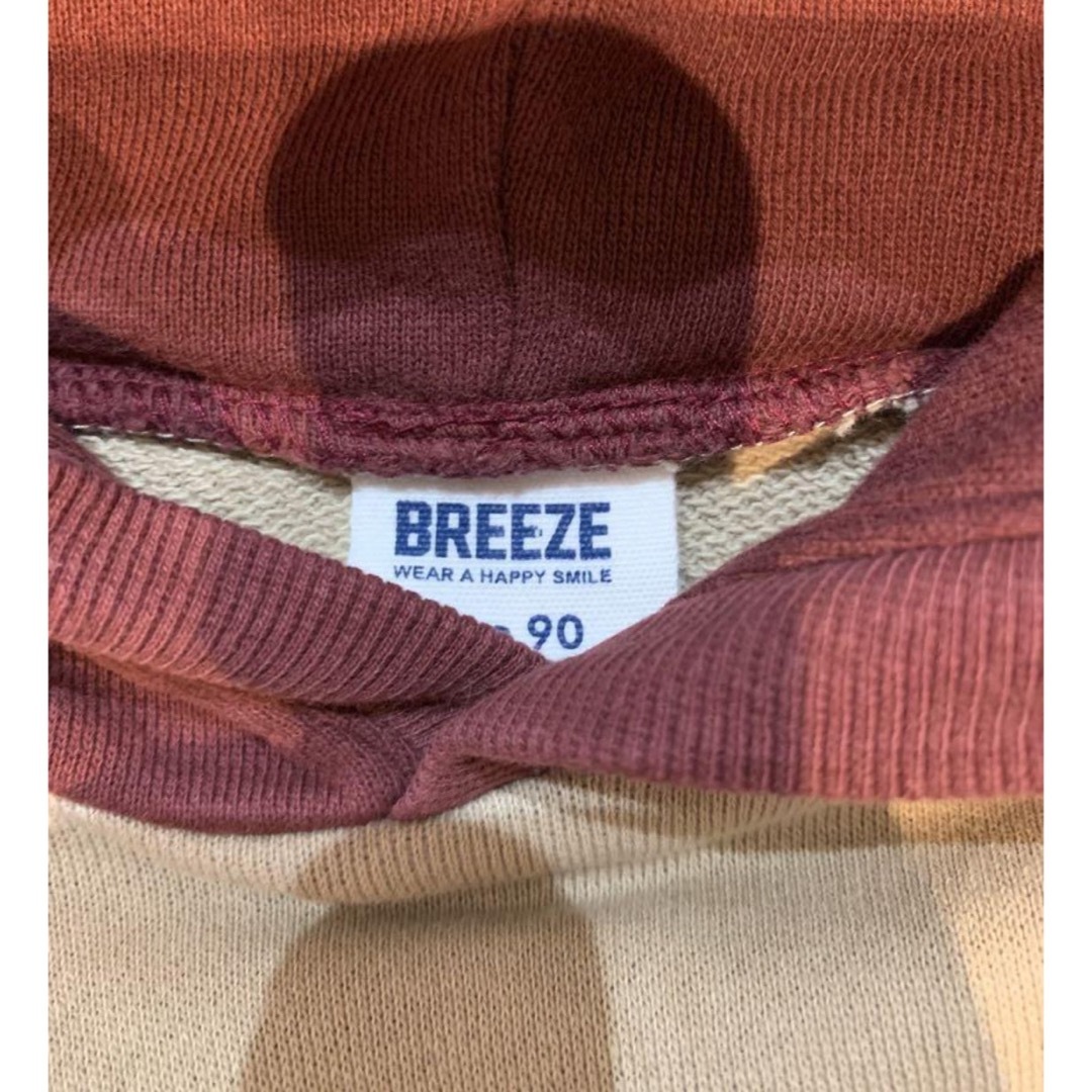 BREEZE(ブリーズ)のBREEZE ブリーズ パーカー 90cm 刺繍　コーデュロイ　レトロ キッズ/ベビー/マタニティのベビー服(~85cm)(トレーナー)の商品写真