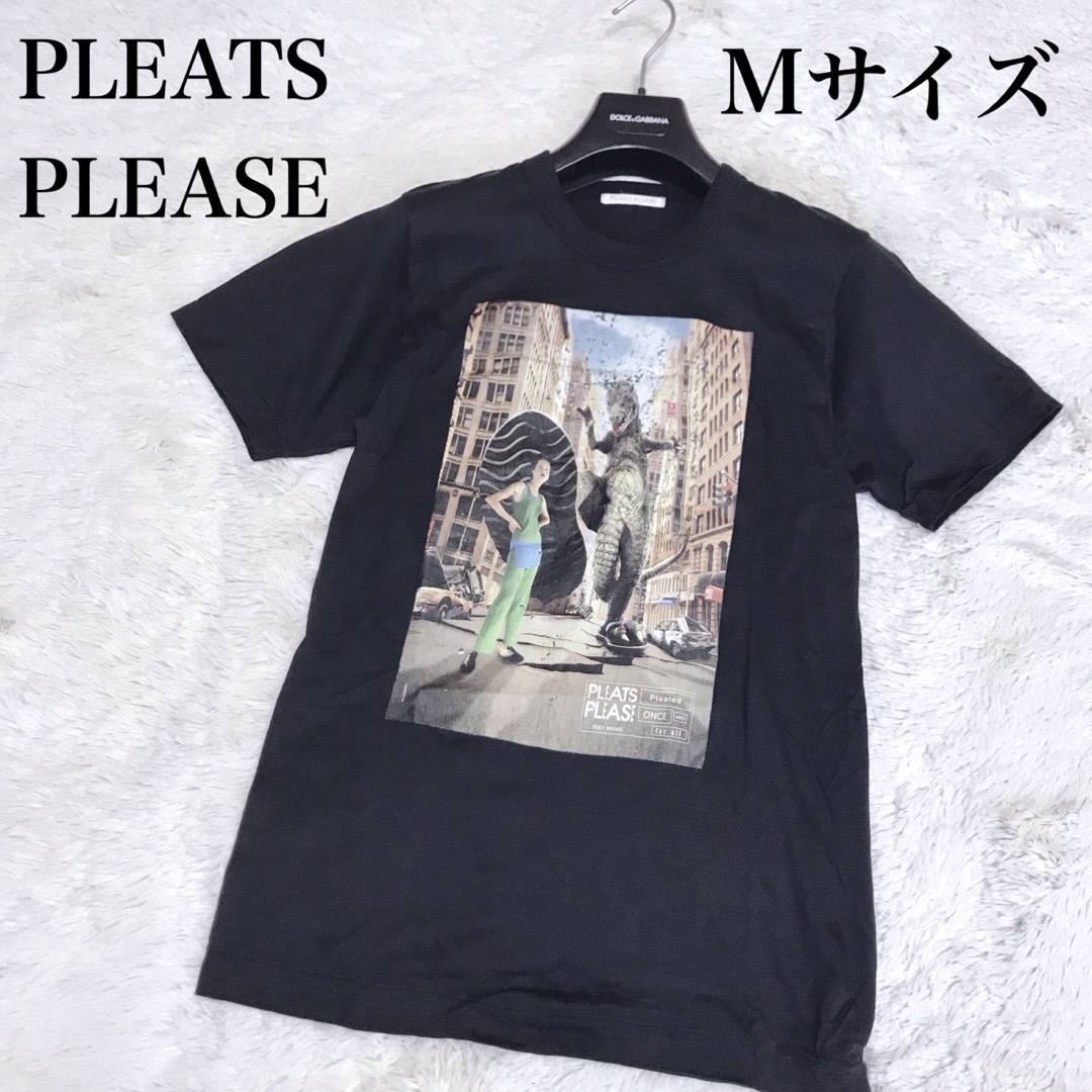 PLEATS PLEASE ISSEY MIYAKE(プリーツプリーズイッセイミヤケ)の希少 PLEATS PLEASE イッセイミヤケ Tシャツ カットソー プリント レディースのトップス(カットソー(半袖/袖なし))の商品写真