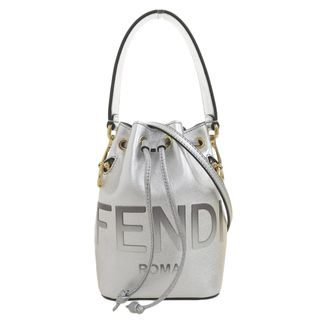 アザー(other)のフェンディ FENDI ミニモントレゾール 2WAYバッグ ハンドバッグ ショルダーバッグ レザー シルバー 8BS010 中古 新入荷 OB1736(ハンドバッグ)