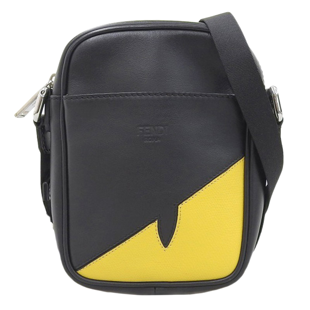 other(アザー)のフェンディ FENDI バグズ ショルダーバッグ レザー ブラック 7VA456 中古 新入荷 OB1738 レディースのバッグ(ショルダーバッグ)の商品写真