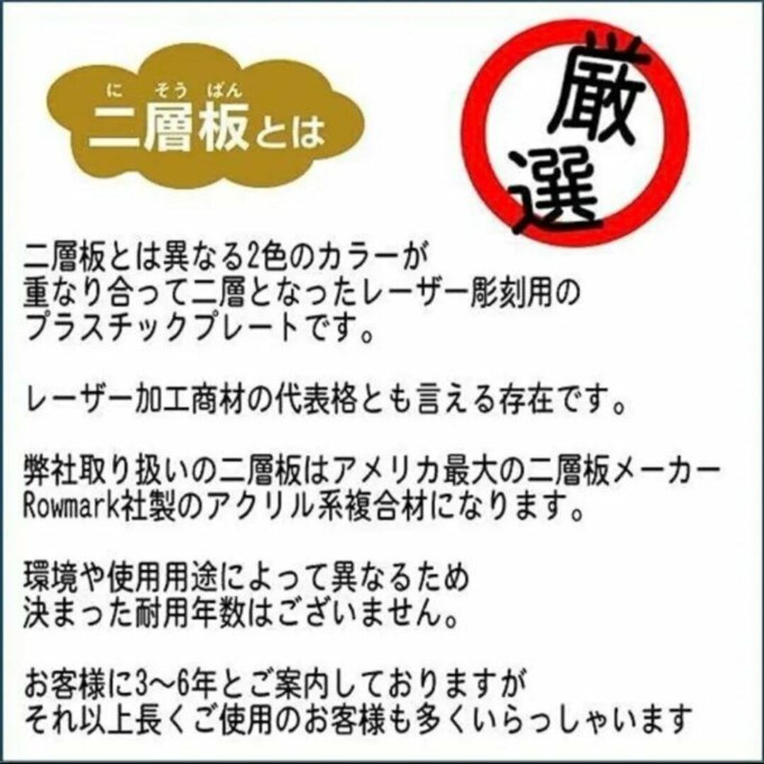 【送料無料】皮革・ゴム製品商プレート【許可証】 ネイビー・紺色 ※フォント選択可 ハンドメイドのハンドメイド その他(その他)の商品写真