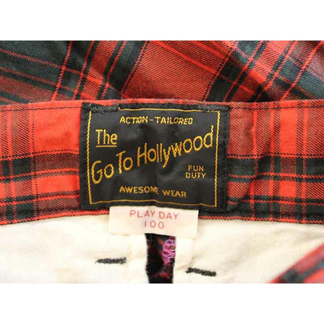 GO TO HOLLYWOOD(ゴートゥーハリウッド)の†ゴートゥーハリウッド/GotoHollywood†100cm ロングパンツ/長ズボン 黒×赤【中古】子供服 キッズ kids 女の子 春秋 bottoms 103042 キッズ/ベビー/マタニティのキッズ服女の子用(90cm~)(パンツ/スパッツ)の商品写真