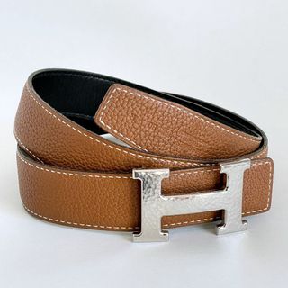 エルメス(Hermes)のHERMES エルメス Hバックル ベルト コンスタンス レザーベルト ベージュ(ベルト)