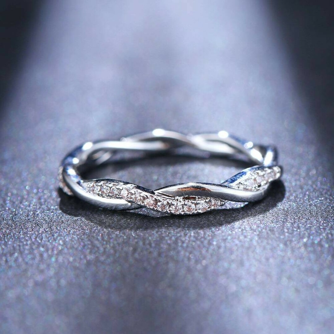 レディース リング メンズ ジルコニア 指輪 ホワイトゴールド メンズのアクセサリー(リング(指輪))の商品写真