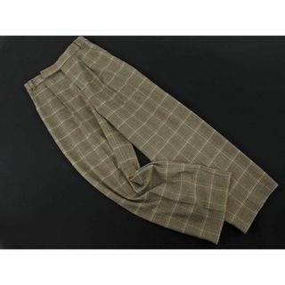 アーバンリサーチ(URBAN RESEARCH)のURBAN RESEARCH DOORS アーバンリサーチドアーズ チェック ワイド パンツ size38/グレージュ ◇■ レディース(その他)