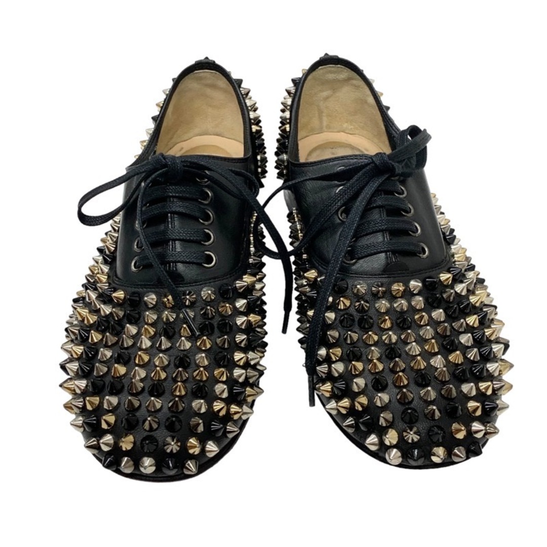 Christian Louboutin(クリスチャンルブタン)のクリスチャンルブタン Christian Louboutin フラットシューズ 靴 シューズ スパイク スタッズ レザー ブラック レディースの靴/シューズ(スニーカー)の商品写真