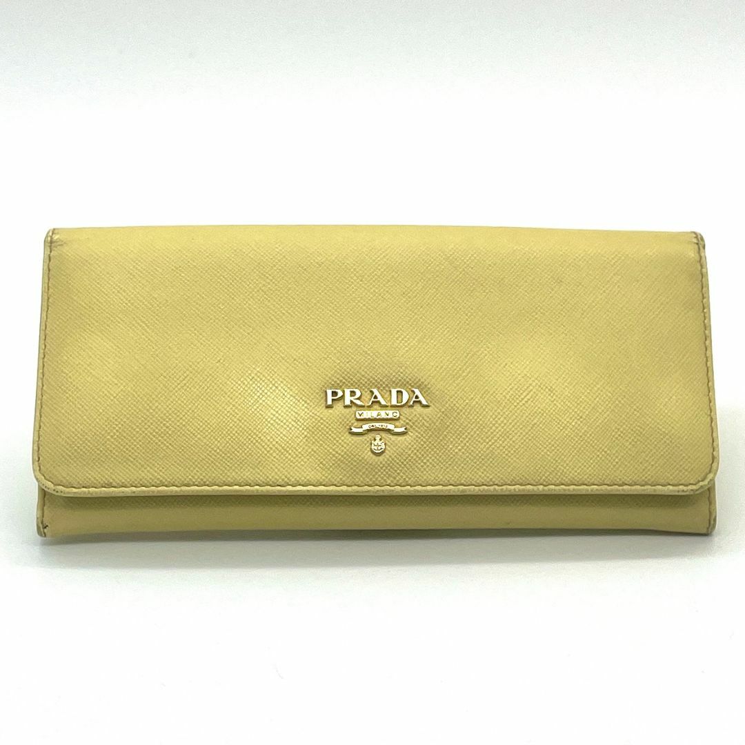 PRADA(プラダ)のPRADA 長財布　サフィアーノメタル　アナナスイエロー レディースのファッション小物(財布)の商品写真
