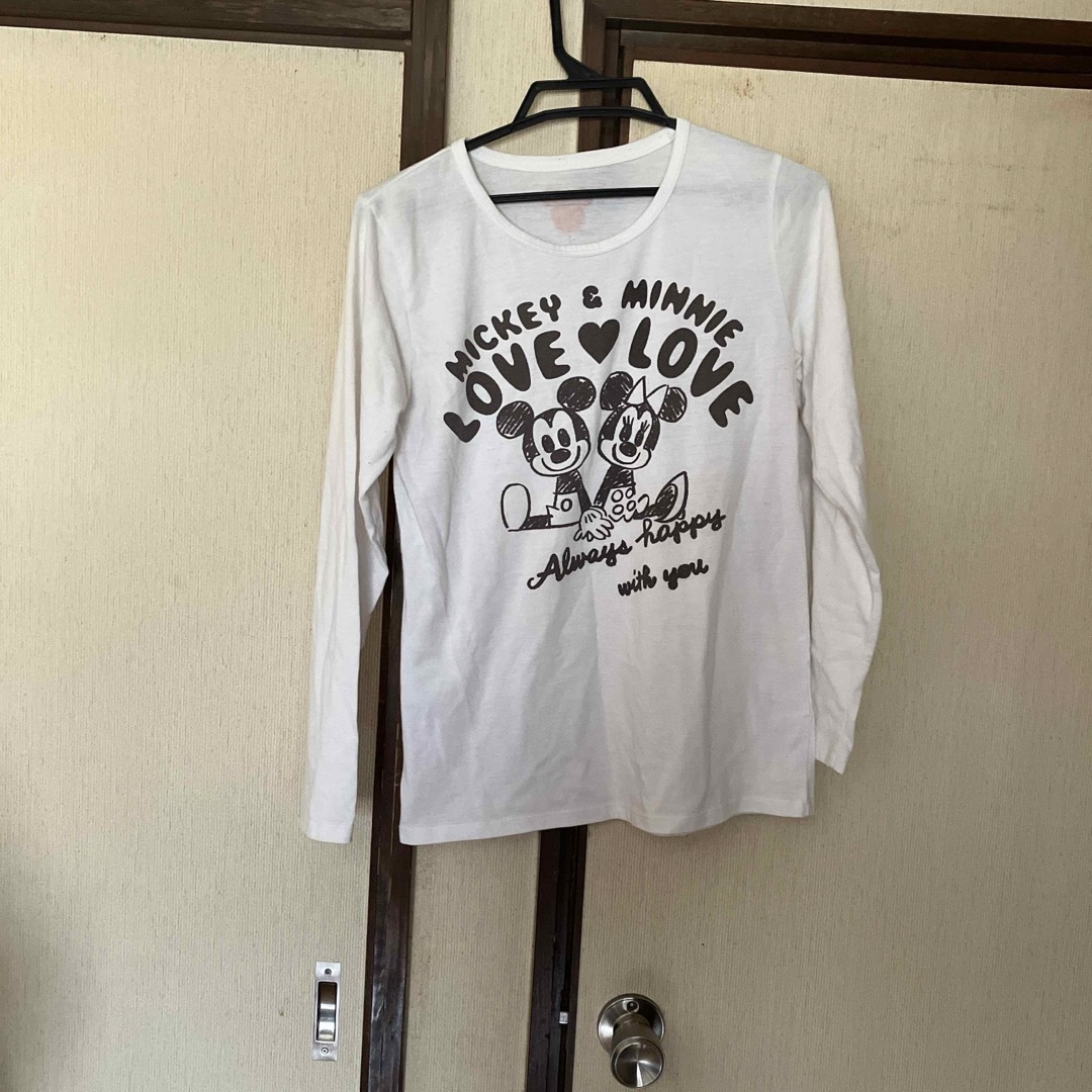 ミッキー＆ミニー長袖Tシャツ レディースのトップス(Tシャツ(長袖/七分))の商品写真