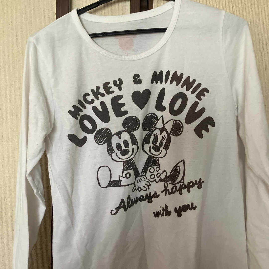 ミッキー＆ミニー長袖Tシャツ レディースのトップス(Tシャツ(長袖/七分))の商品写真