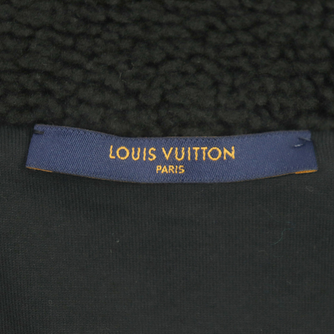 LOUIS VUITTON(ルイヴィトン)の極美品 LOUIS VUITTON ルイヴィトン 2022年製 ジャガードダミエ NIGOコラボ ロゴ刺繍入り フリース ジャケット ネイビー ブラック XL イタリア製 正規品 メンズ メンズのジャケット/アウター(ナイロンジャケット)の商品写真