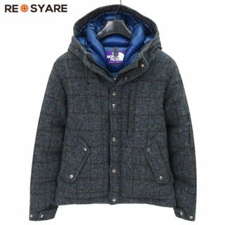 ザノースフェイス(THE NORTH FACE)の美品 ノースフェイス パープルレーベル ハリスツイード ND2570N MOUNTAIN DOWN PARKA ジップアップ ダウン ジャケット ブルゾン 46300(ダウンジャケット)