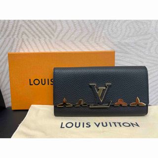 ルイヴィトン(LOUIS VUITTON)の★ルイヴィトン★M64551★ポルトフォイユ・カプシーヌ★レザー★黒★ゴールド(財布)