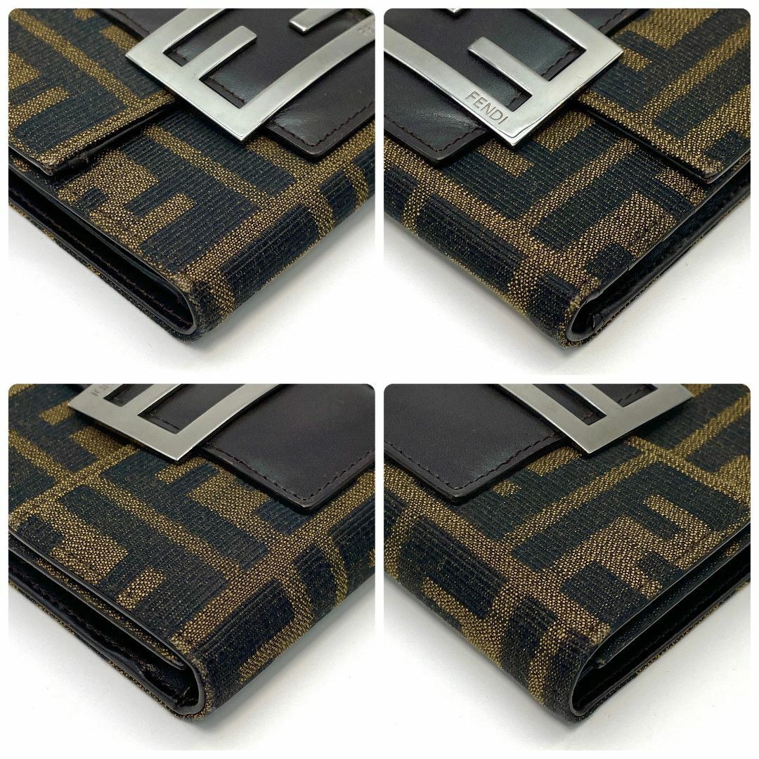 FENDI(フェンディ)のFENDI　ズッカ　三つ折り財布　ファブリック　金属ロゴがアイコニック レディースのファッション小物(財布)の商品写真