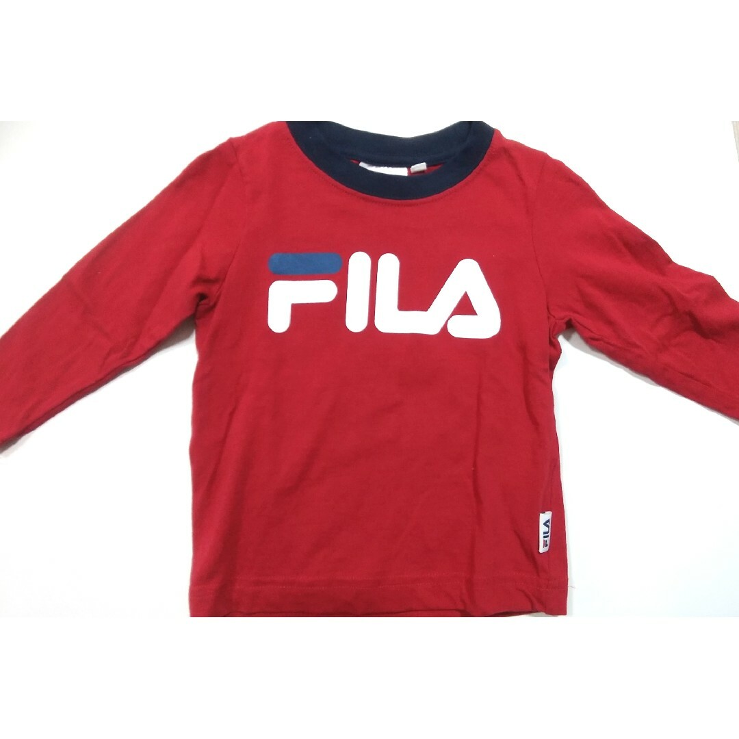 FILA(フィラ)のFILA&UNIQLO 長袖Tシャツ2枚セット 90cm キッズ/ベビー/マタニティのキッズ服男の子用(90cm~)(Tシャツ/カットソー)の商品写真