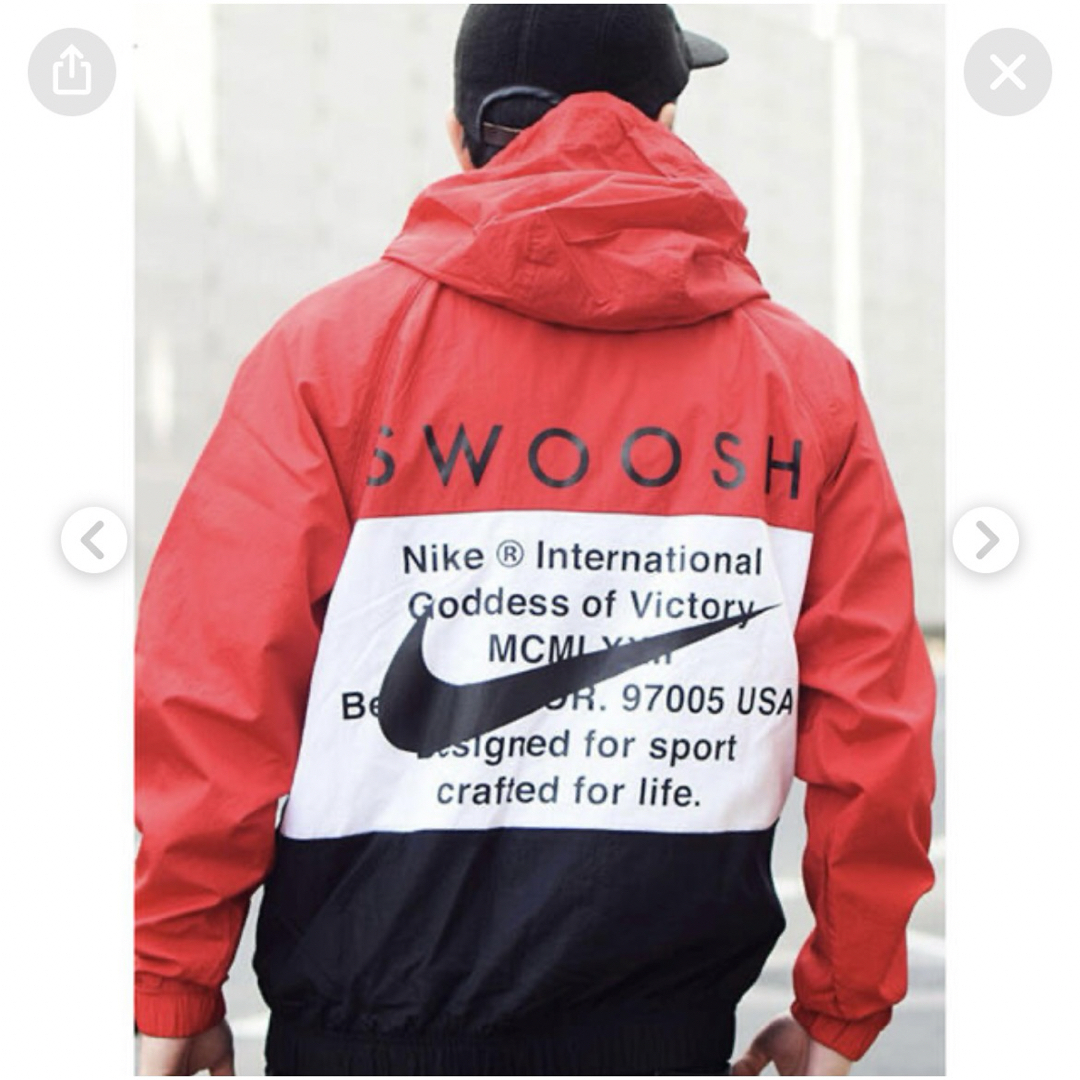 NIKE(ナイキ)のNIKE ナイロンジャケット　ウインドブレーカー　赤　廃盤完売モデル メンズのジャケット/アウター(ナイロンジャケット)の商品写真