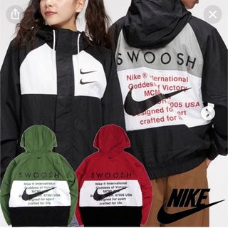 ナイキ(NIKE)のNIKE ナイロンジャケット　ウインドブレーカー　赤　廃盤完売モデル(ナイロンジャケット)