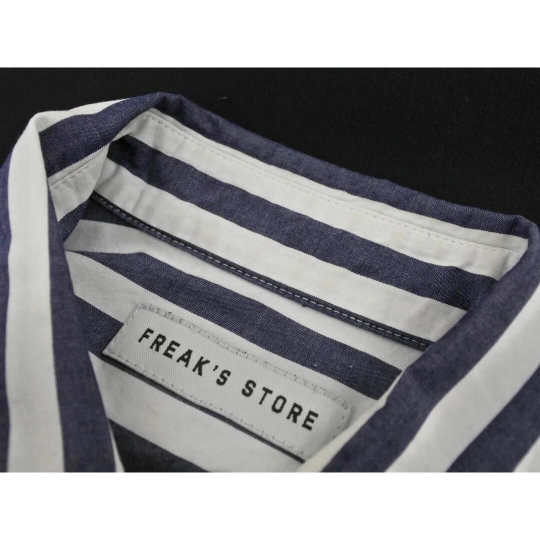 FREAK'S STORE(フリークスストア)のFREAK'S STORE フリークスストア ストライプ シャツ 白ｘ紺 ■◇ レディース レディースのトップス(シャツ/ブラウス(長袖/七分))の商品写真