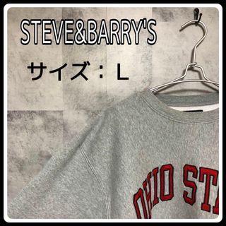 US/EU輸入海外古着　STEVE＆BARRYｓ  スウェット　L　グレー(スウェット)