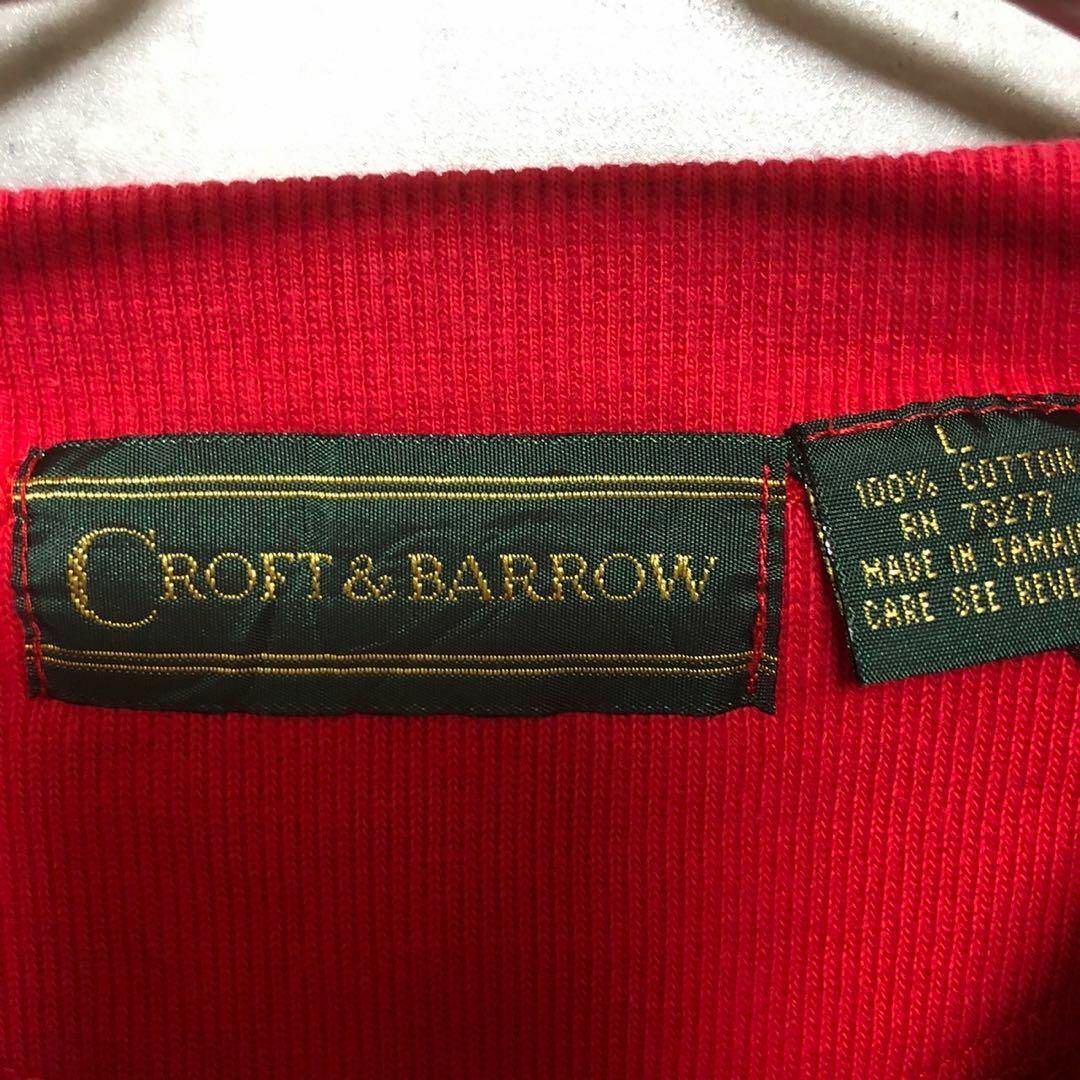 US/EU輸入海外古着　Croft＆Barrow ニット 　L　レッド メンズのトップス(ニット/セーター)の商品写真