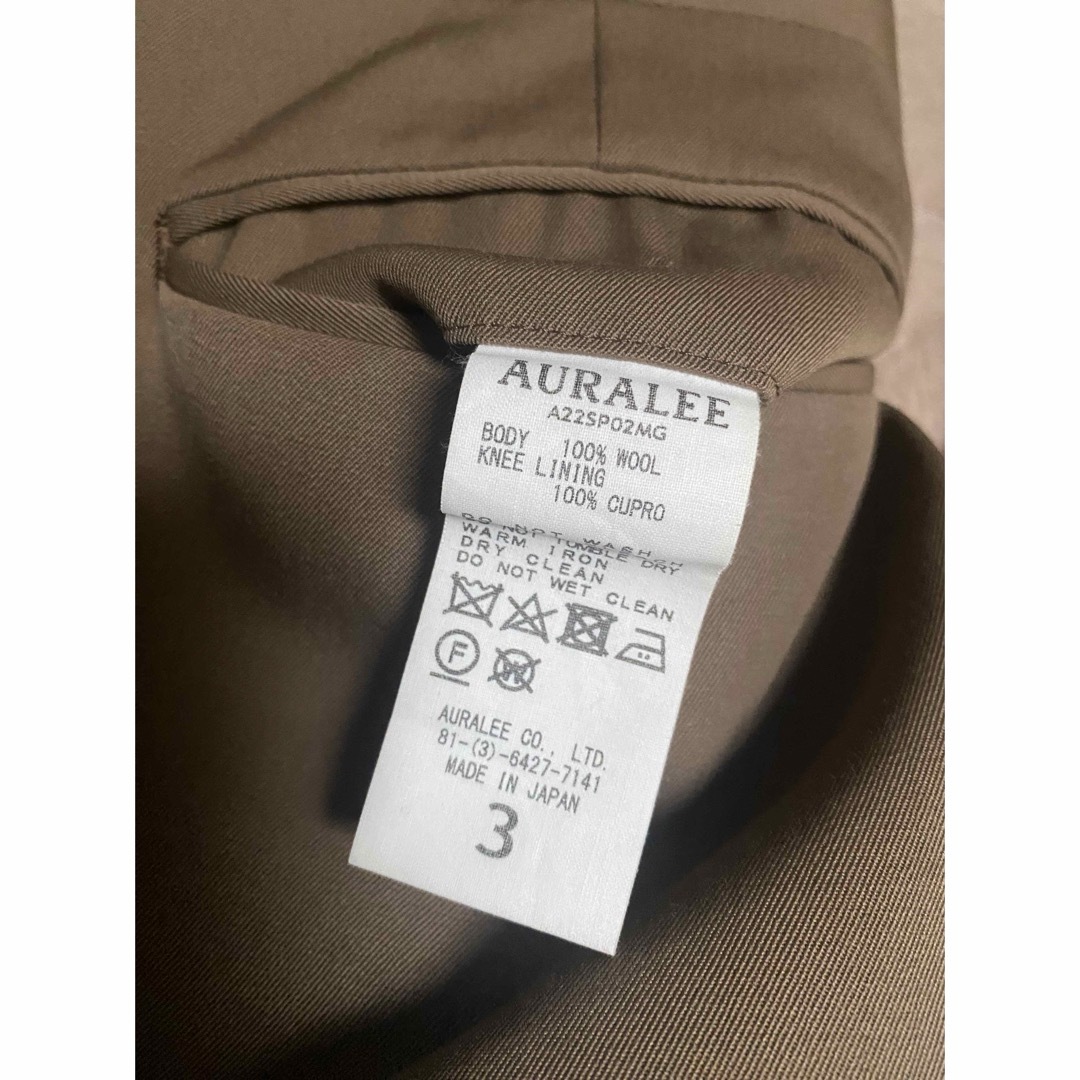 AURALEE(オーラリー)のAURALEE GABARDINE SLACKS 3  美品 メンズのパンツ(スラックス)の商品写真