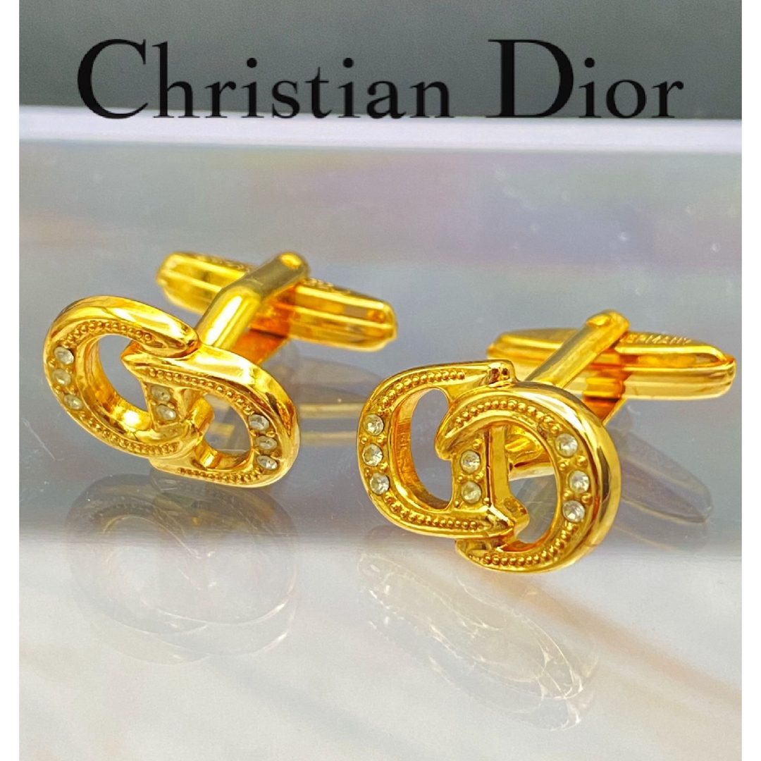 Christian Dior(クリスチャンディオール)のChristian Dior クリスチャンディオール　ラインストーン　カフス メンズのファッション小物(カフリンクス)の商品写真
