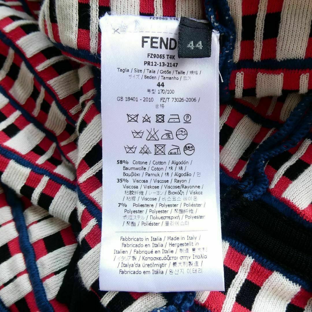 FENDI(フェンディ)の美品 FENDI 総柄 ノースリーブ ロング丈 ニット フレアワンピース レディースのワンピース(ロングワンピース/マキシワンピース)の商品写真