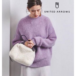 ユナイテッドアローズ(UNITED ARROWS)のUWSC アゼ モヘア クルーネック ニット ライラック(ニット/セーター)